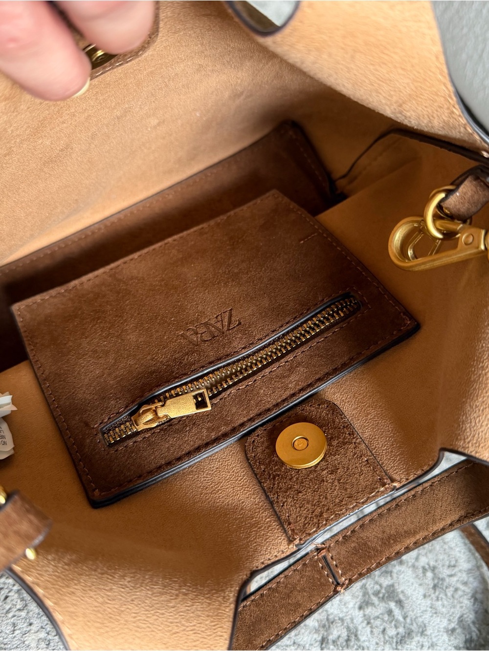 Zara leather mini tote bag - Picture 3 of 5